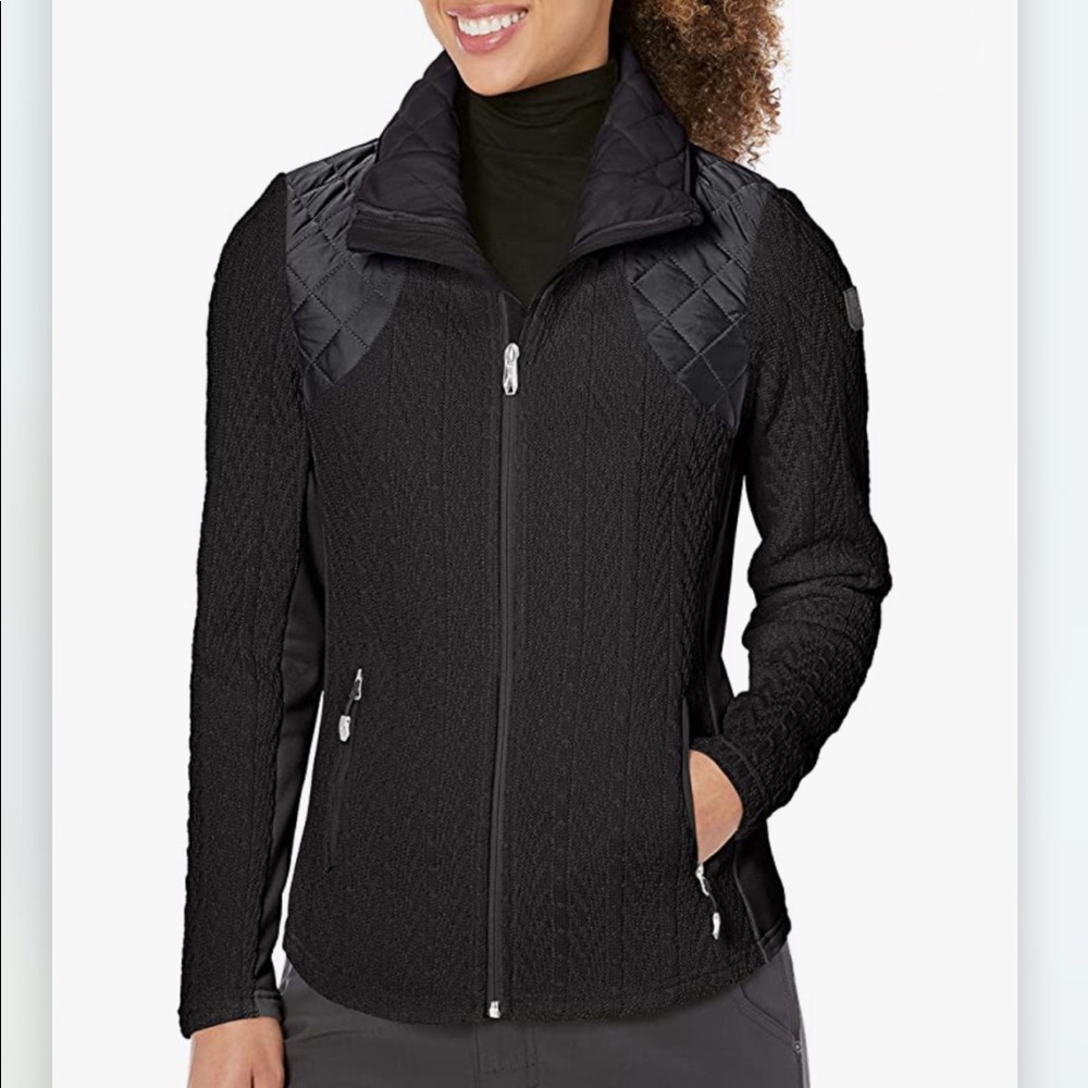 NWT Spyder Lolo Stryke Cable Quilt Jacket 182606 Black Large